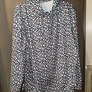 Rhoback Women’s Golf Spring Azalea Print Floral Pullover Hoodie size Large
